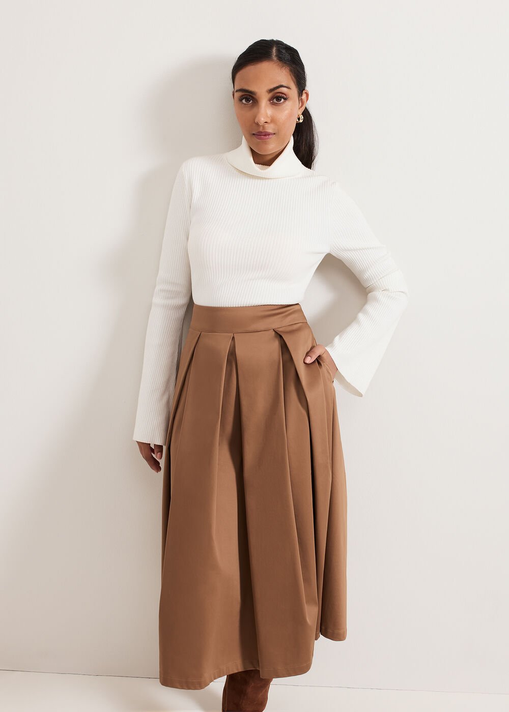 Trinity Petite Skirt Brown