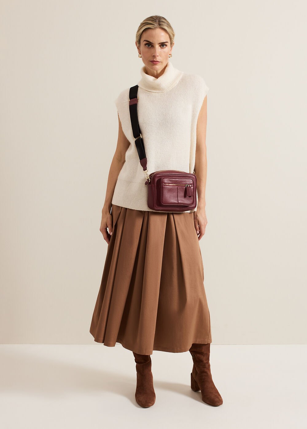 Trinity Petite Skirt Brown