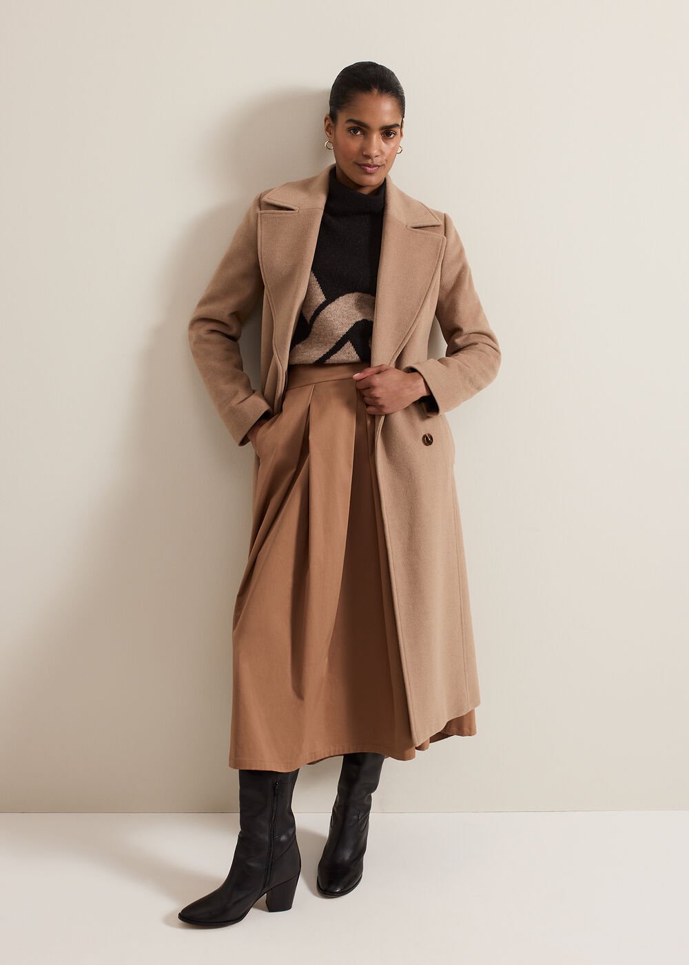 Trinity Petite Skirt Brown