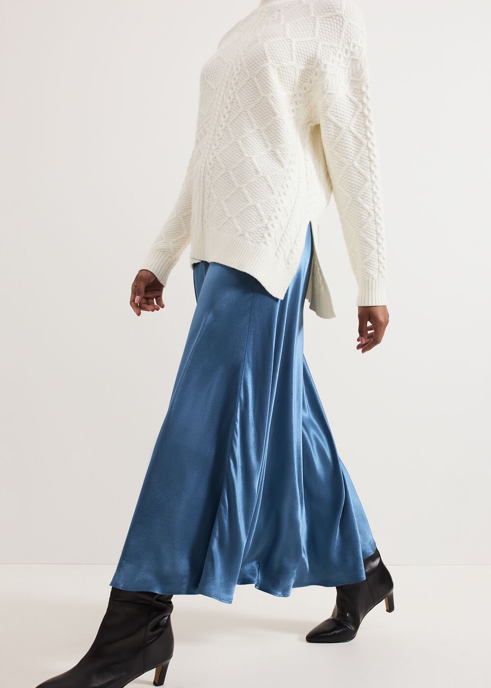 Orla Slip Skirt Blue