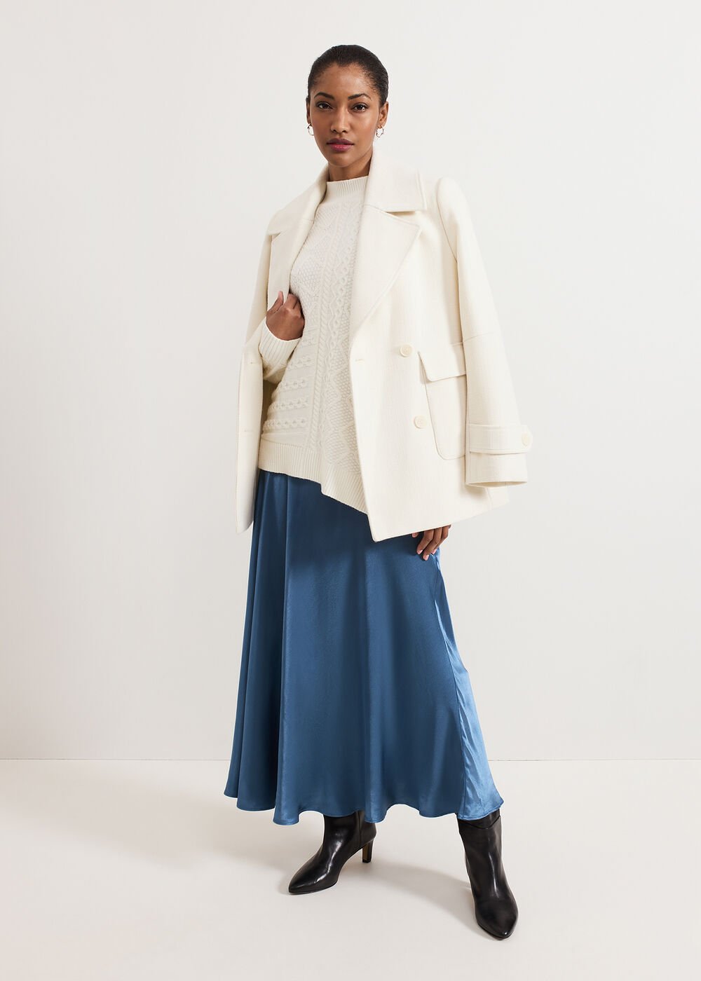 Orla Slip Skirt Blue
