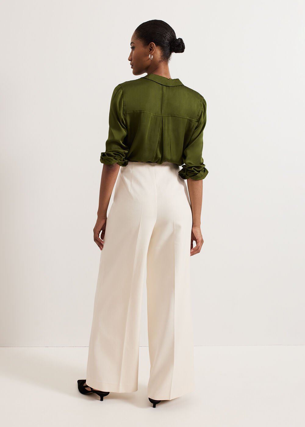 Elodie Wool Trouser White