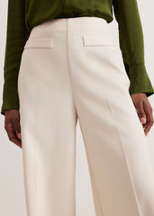 Elodie Wool Trouser White