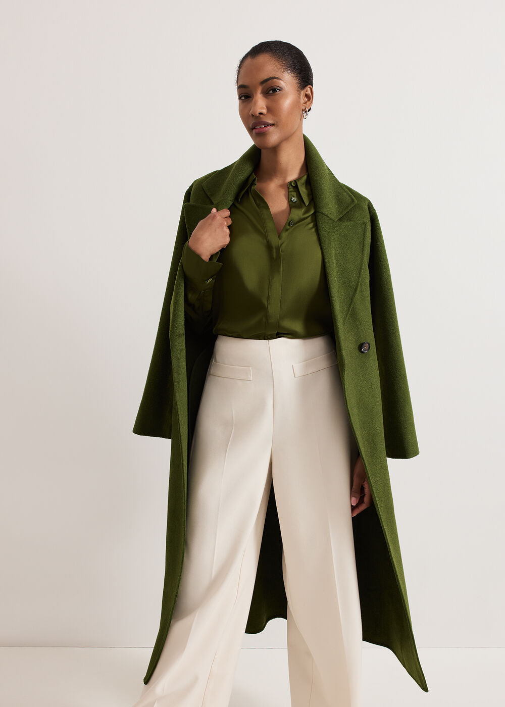 Elodie Wool Trouser White