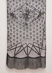Black Beaded Scarf Black