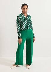 Petite Aubrielle Trouser Green