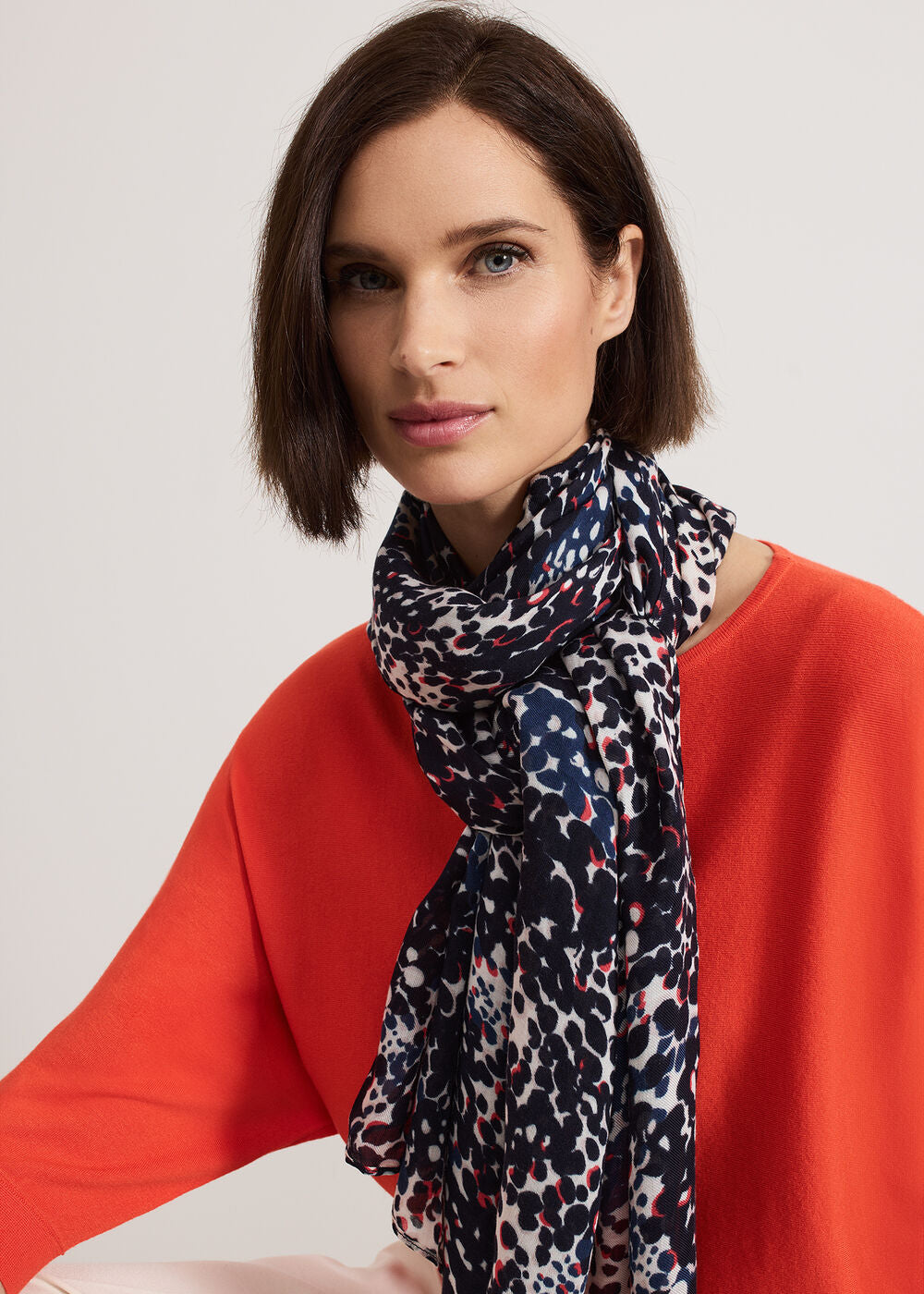 Circle Print Scarf Multi