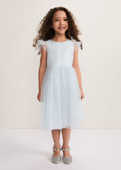 Kaya Sequin Dress Pale Blue
