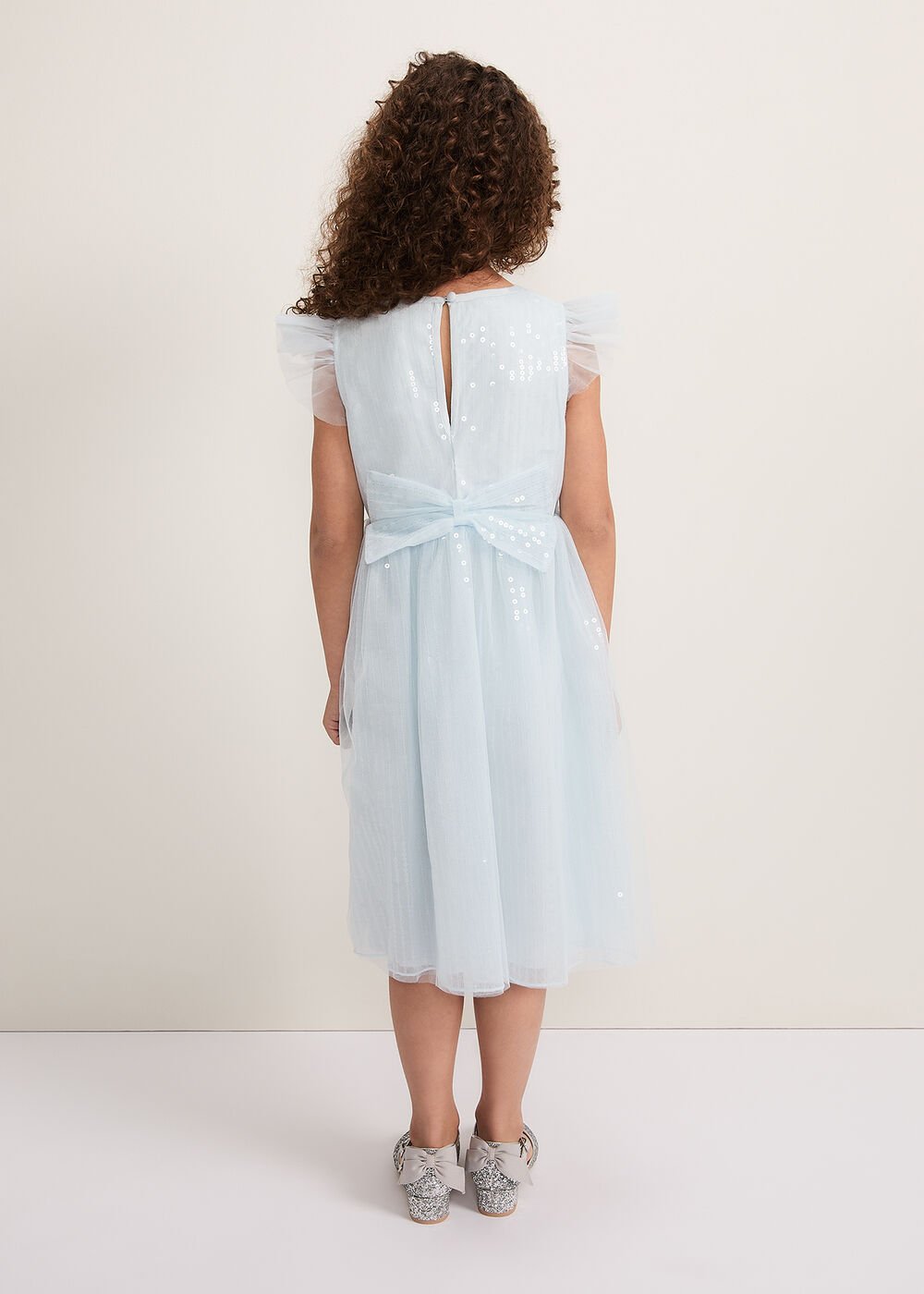 Kaya Sequin Dress Pale Blue