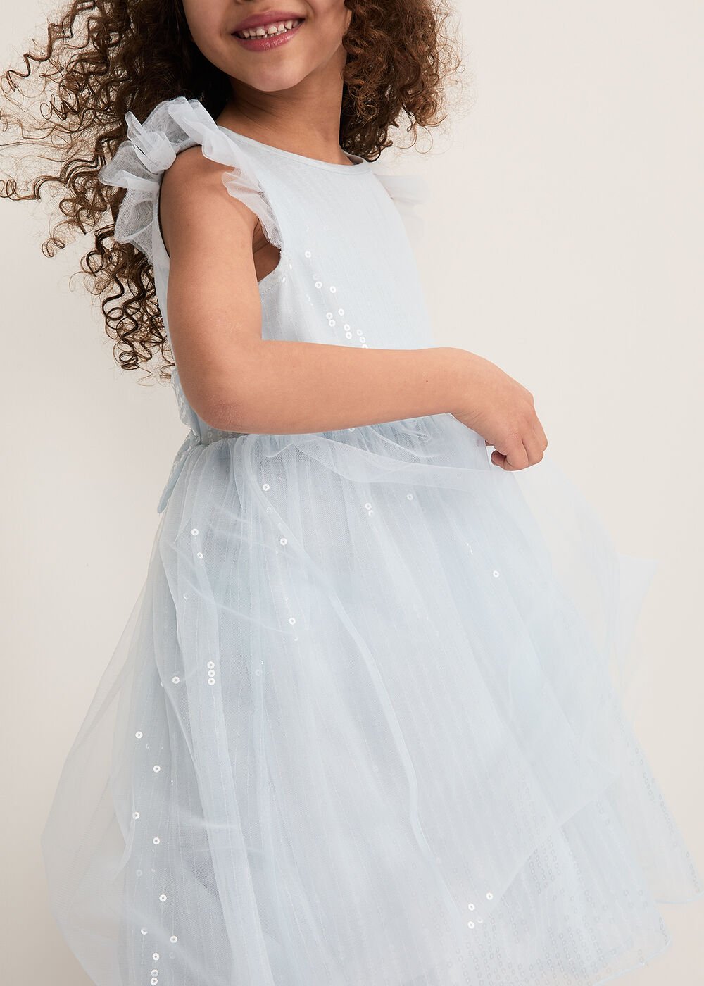 Kaya Sequin Dress Pale Blue