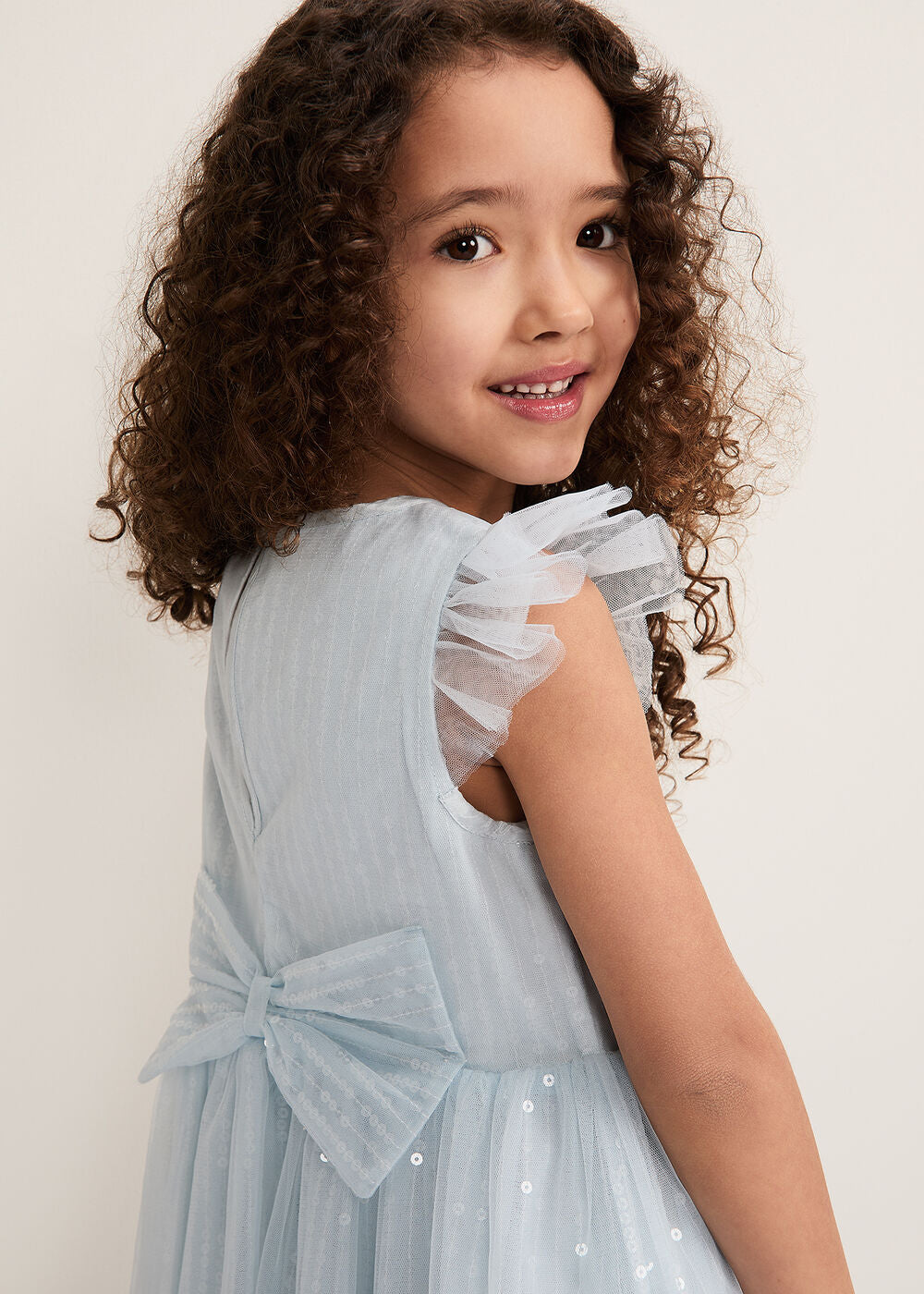 Kaya Sequin Dress Pale Blue