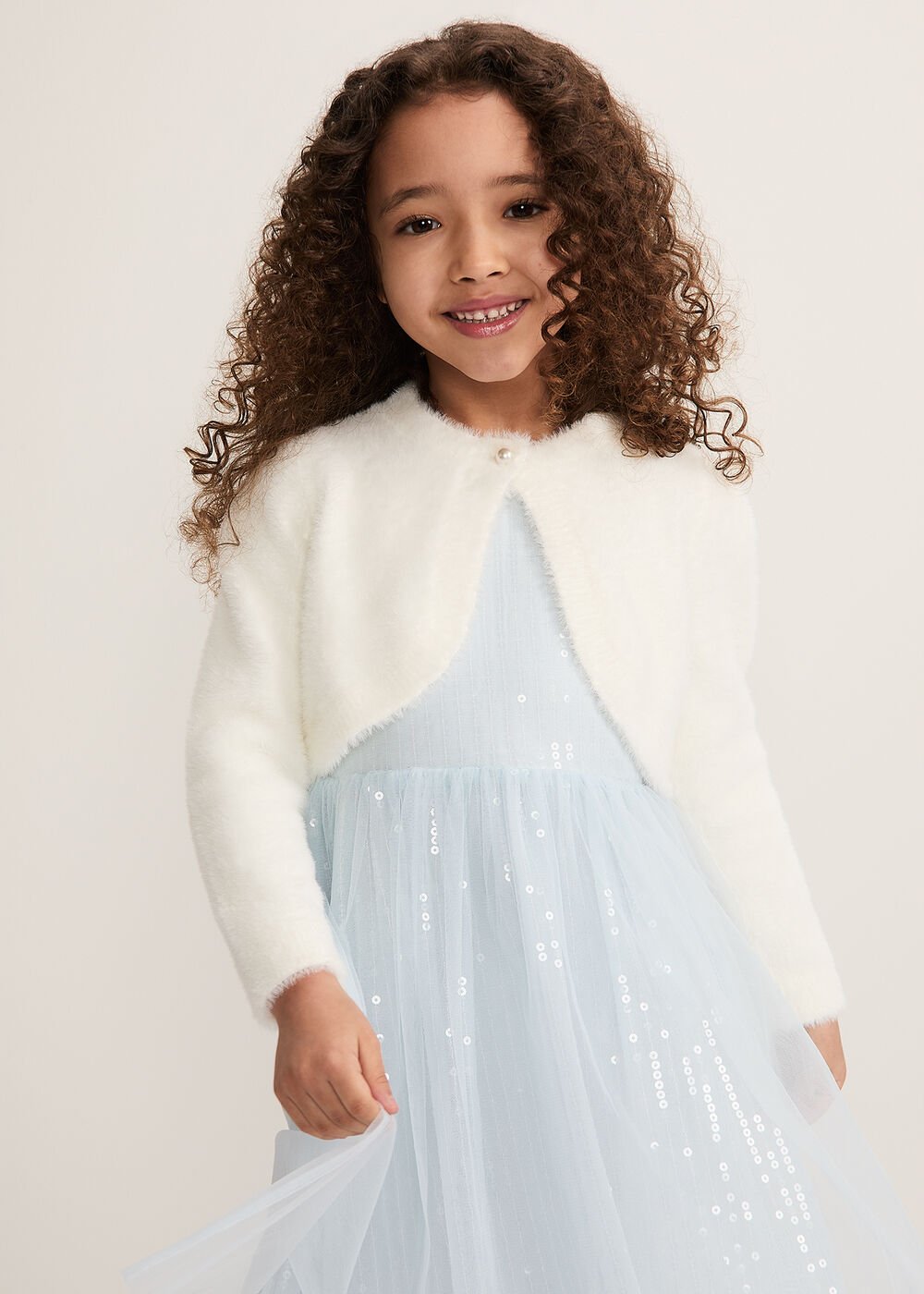 Kaya Sequin Dress Pale Blue