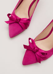 Pink Suede Bow Shoe Pink