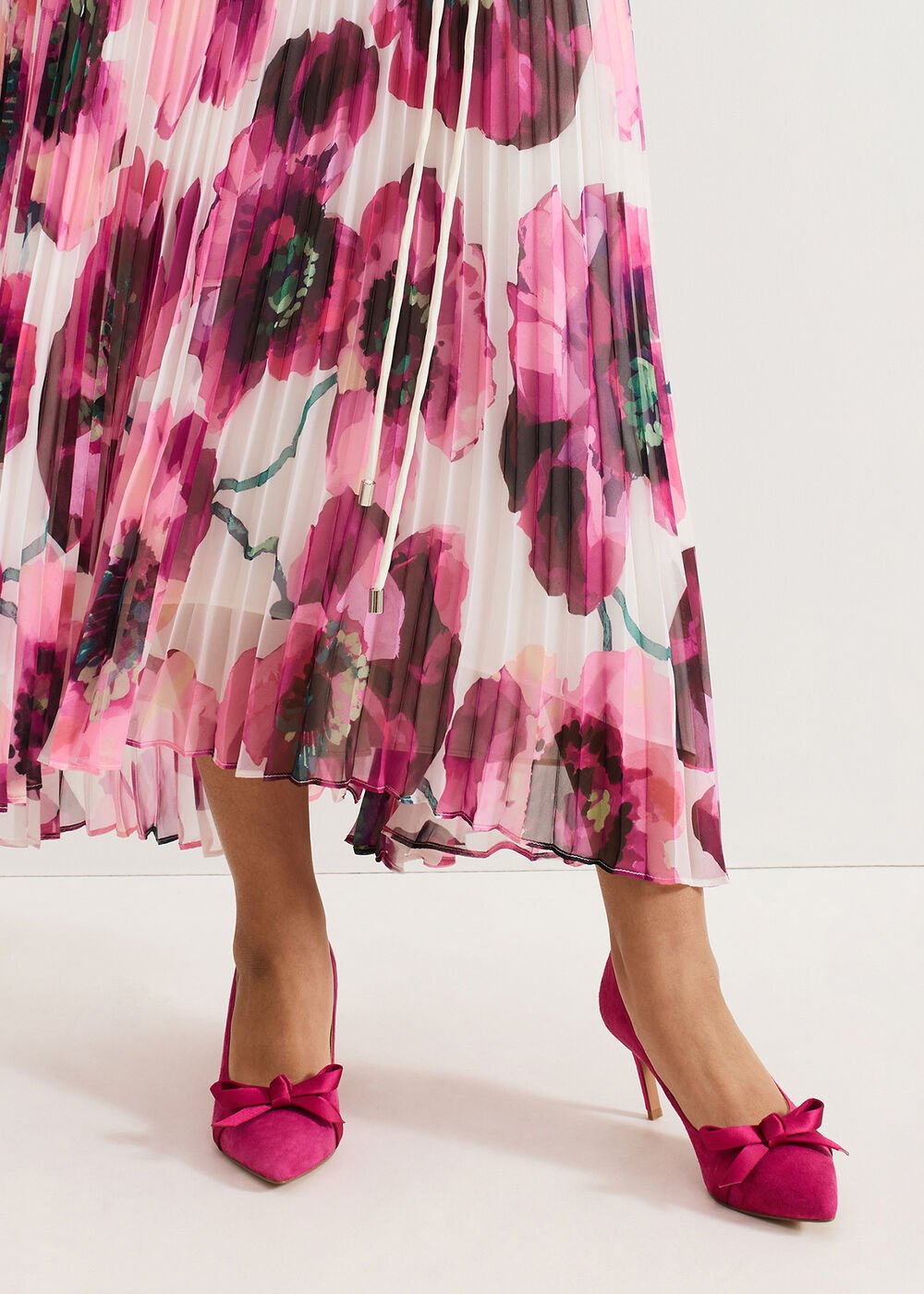 Pink Suede Bow Shoe Pink