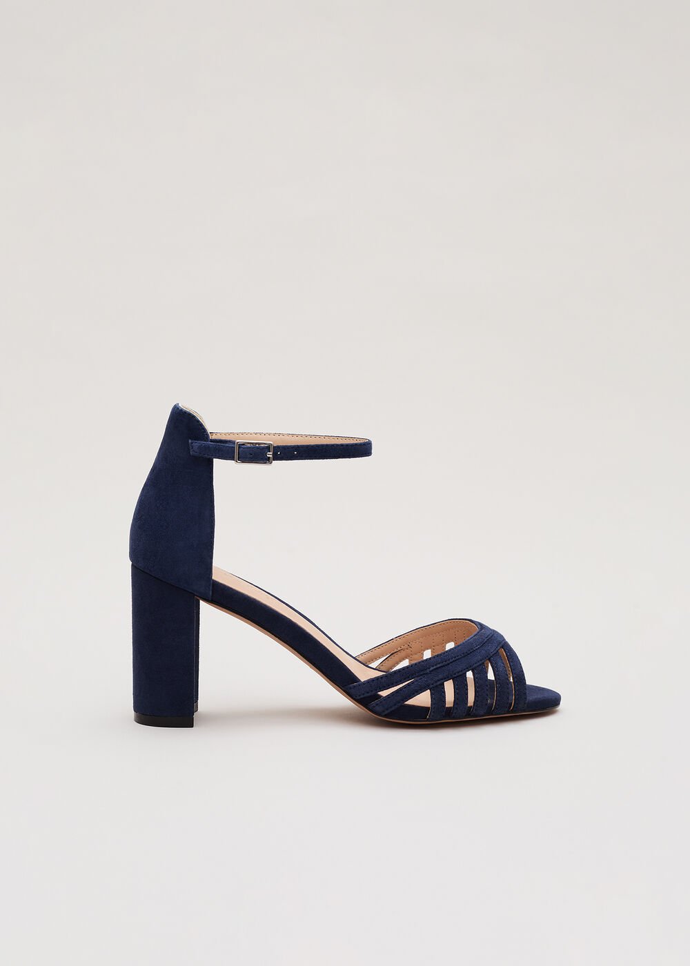 Navy Block Heel Navy