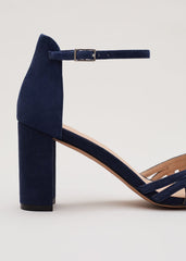 Navy Block Heel Navy
