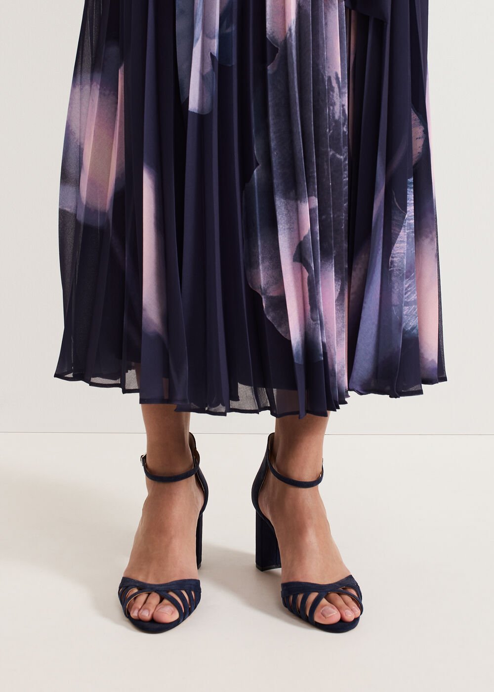 Navy Block Heel Navy