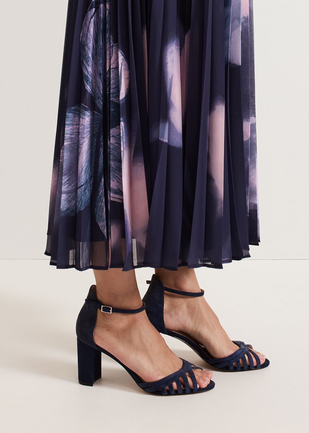 Navy Block Heel Navy