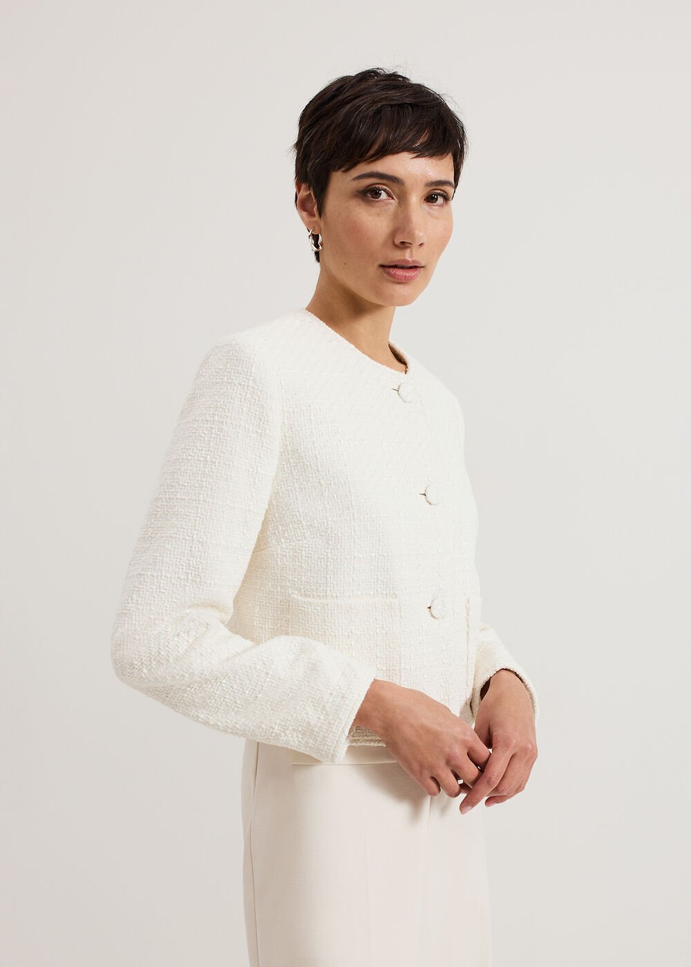Ripley Boucle Jacket Ivory
