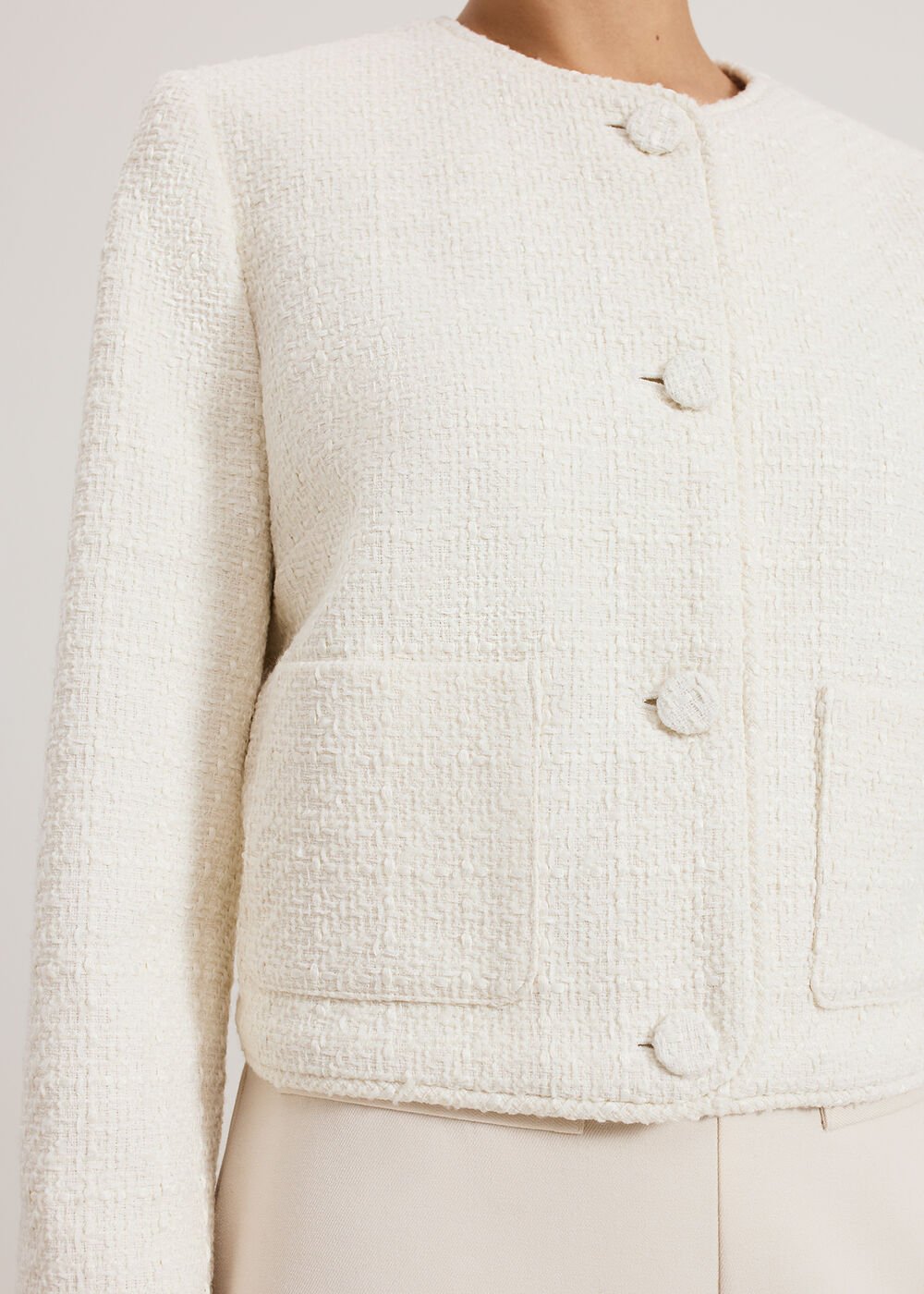 Ripley Boucle Jacket Ivory