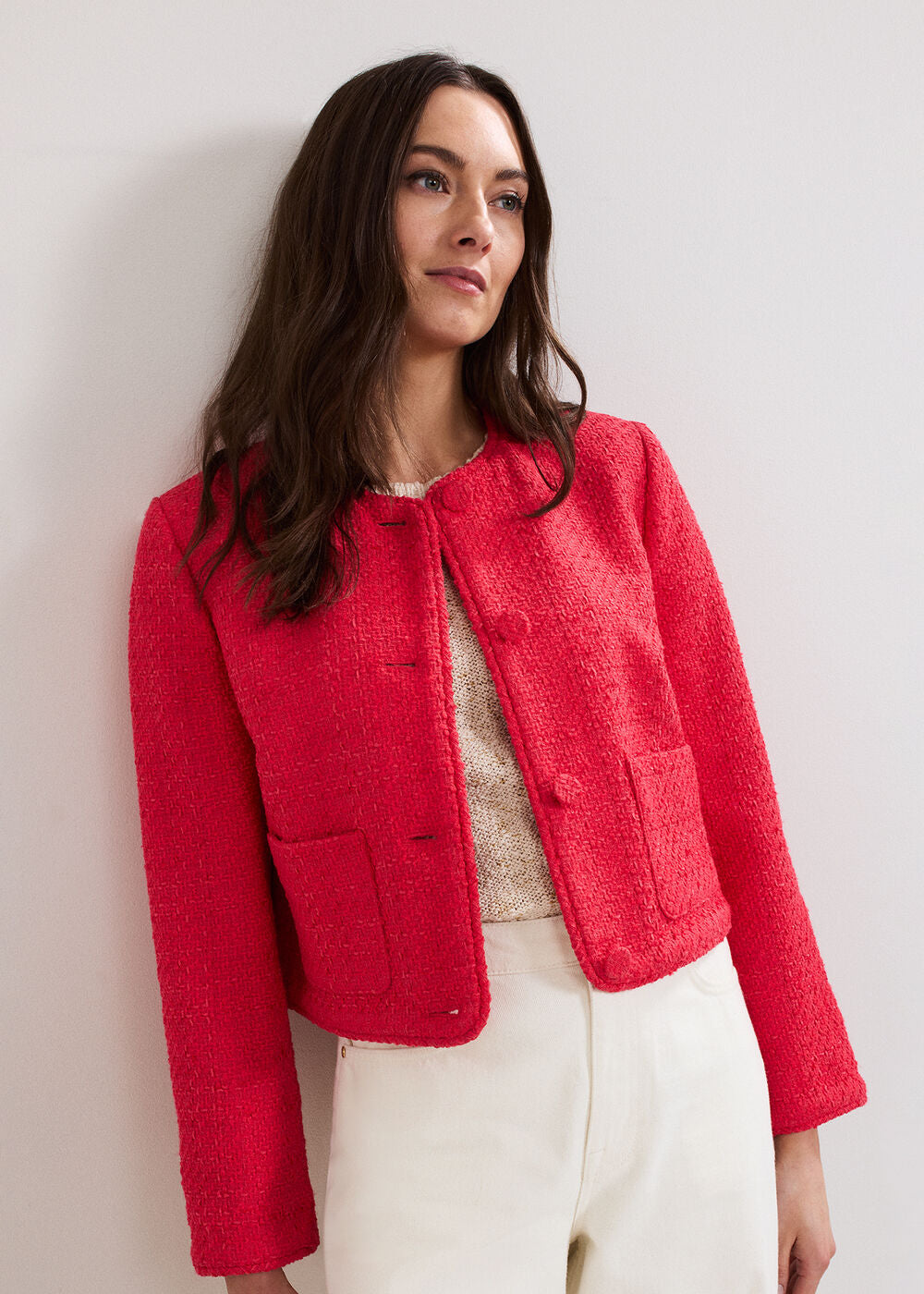 Ripley Boucle Jacket Coral