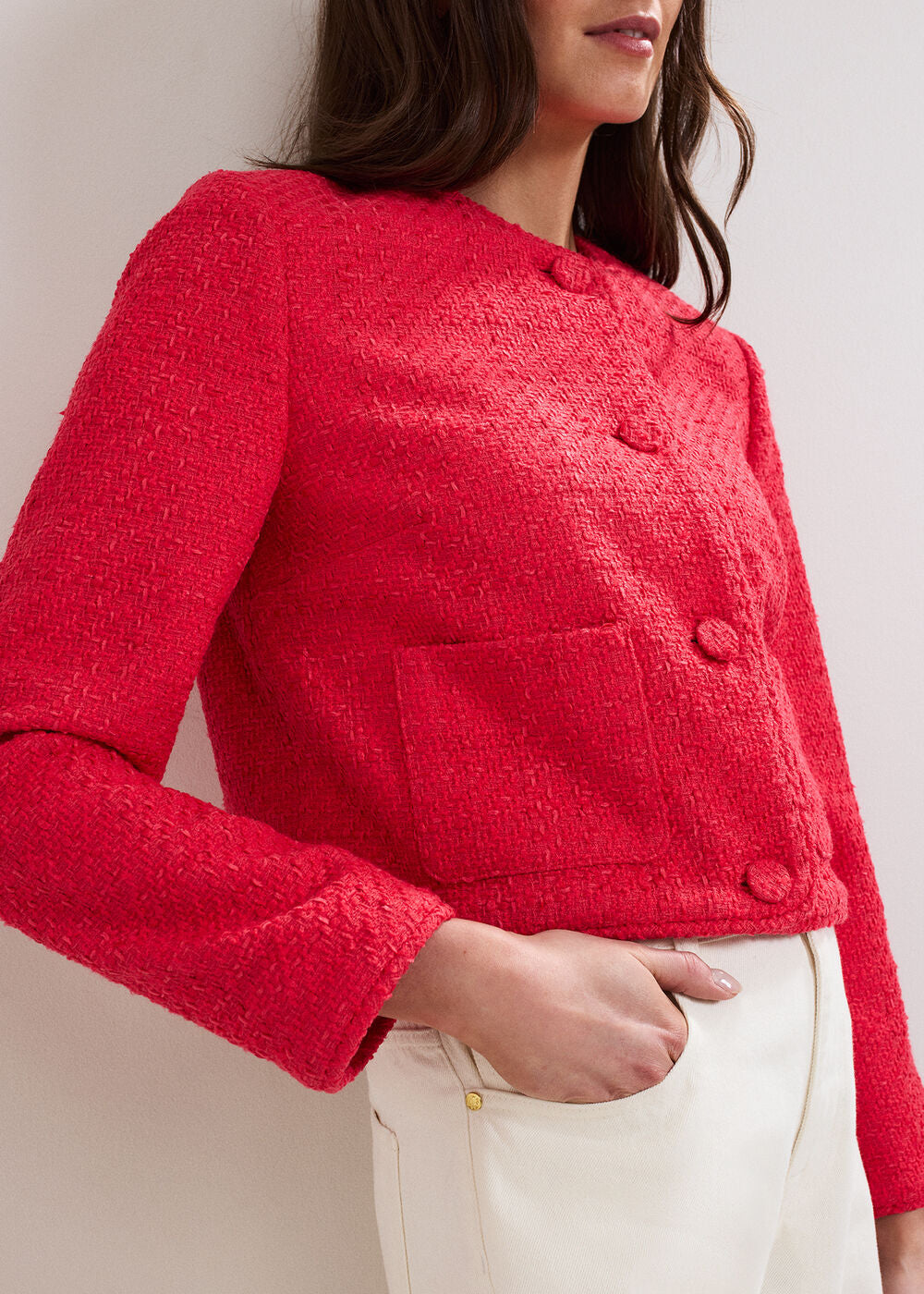 Ripley Boucle Jacket Coral
