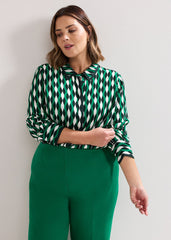 Rita Geo Print Shirt Green