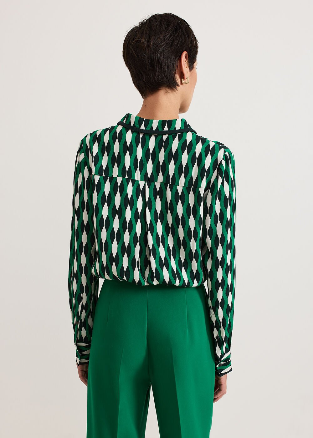 Rita Geo Print Shirt Green