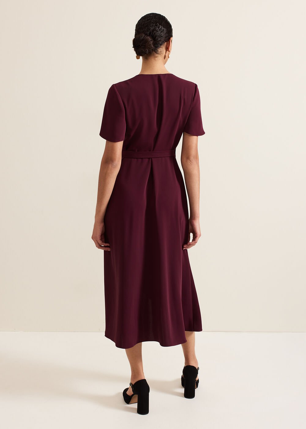 Julissa Wrap Dress Burgundy