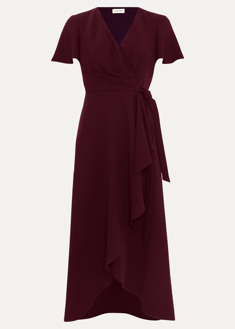 Julissa Wrap Dress Burgundy