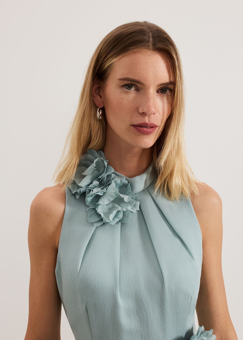 Senita Floral Dress Eau De Nil
