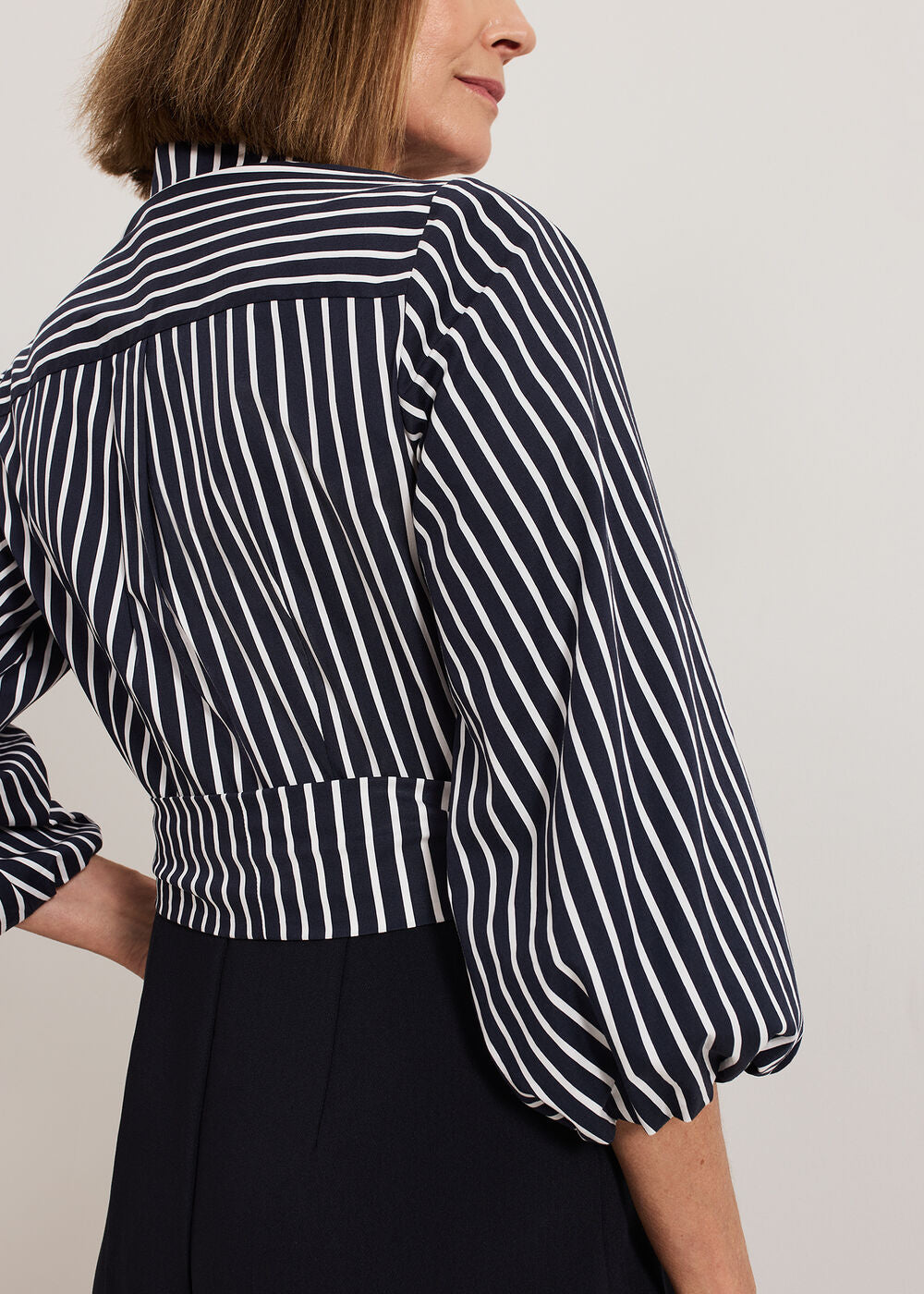 Bree Stripe Jumpsuit Navy