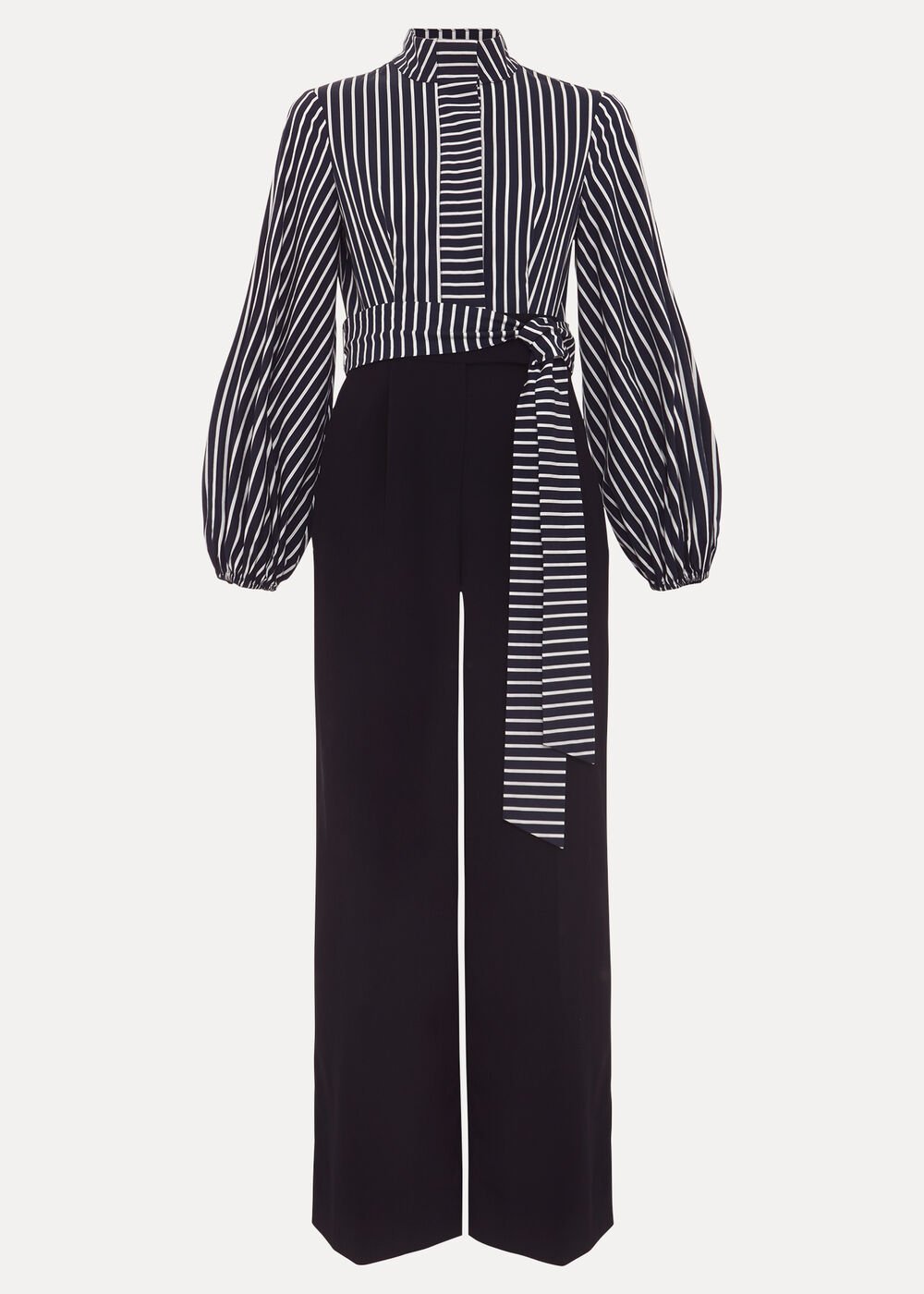 Bree Stripe Jumpsuit Navy