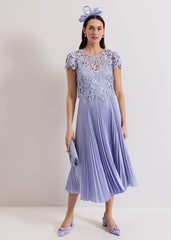 Dana Lace Double Layered Dress Pale Blue