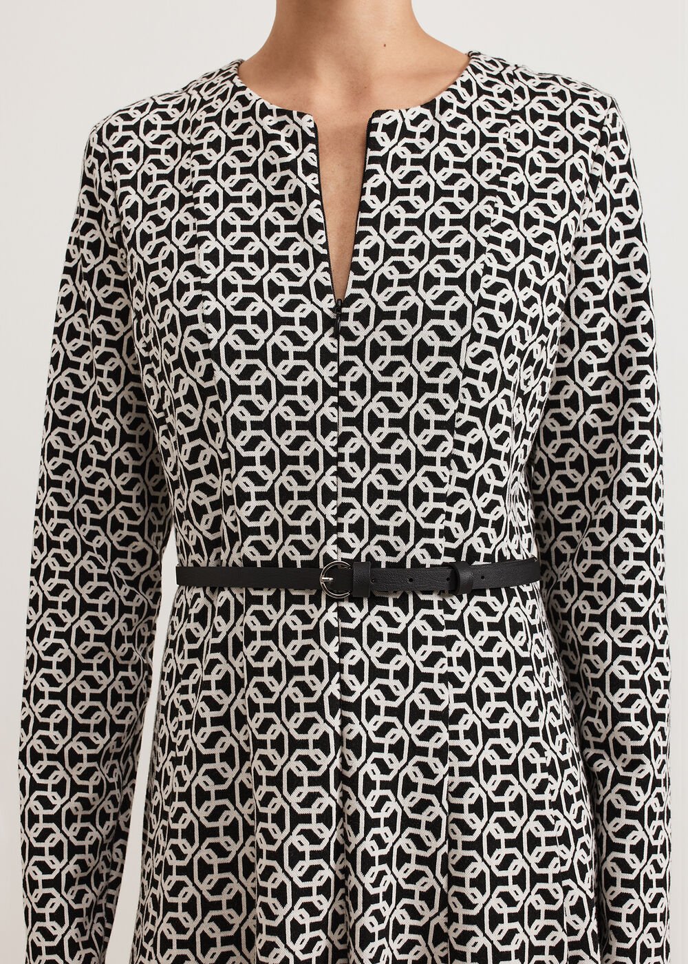 Eleni Midi Dress Black/Ivory