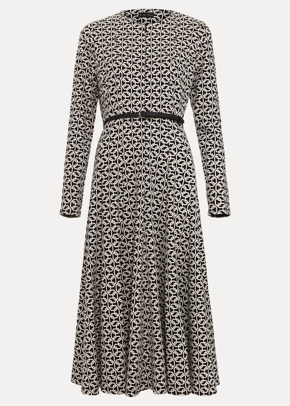 Eleni Midi Dress Black/Ivory