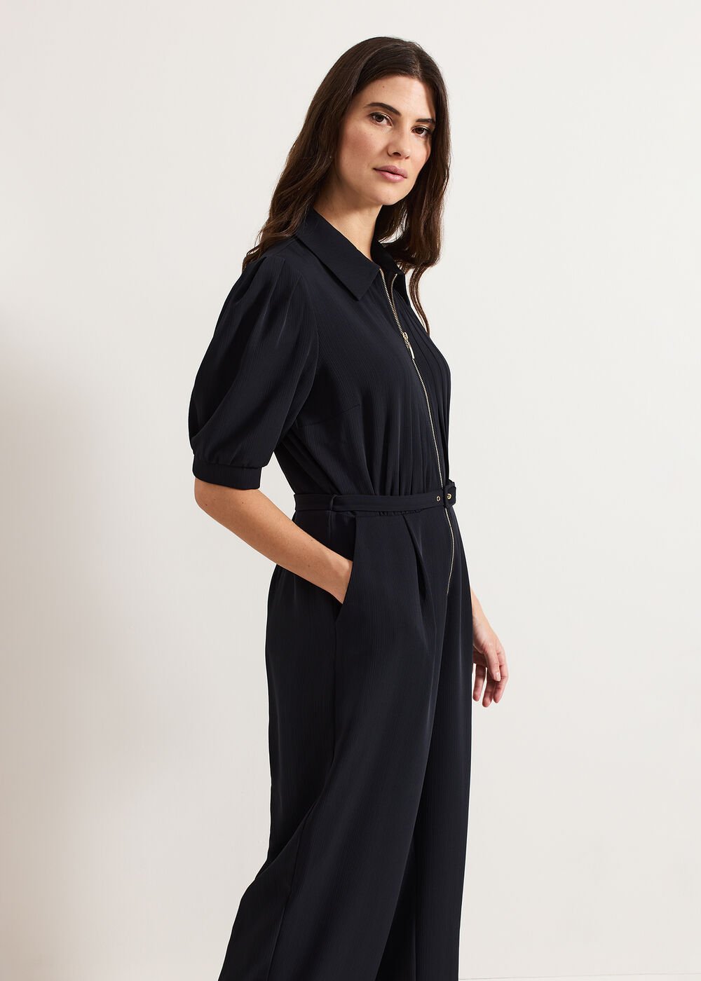 Candice Zip Jumpsuit Navy