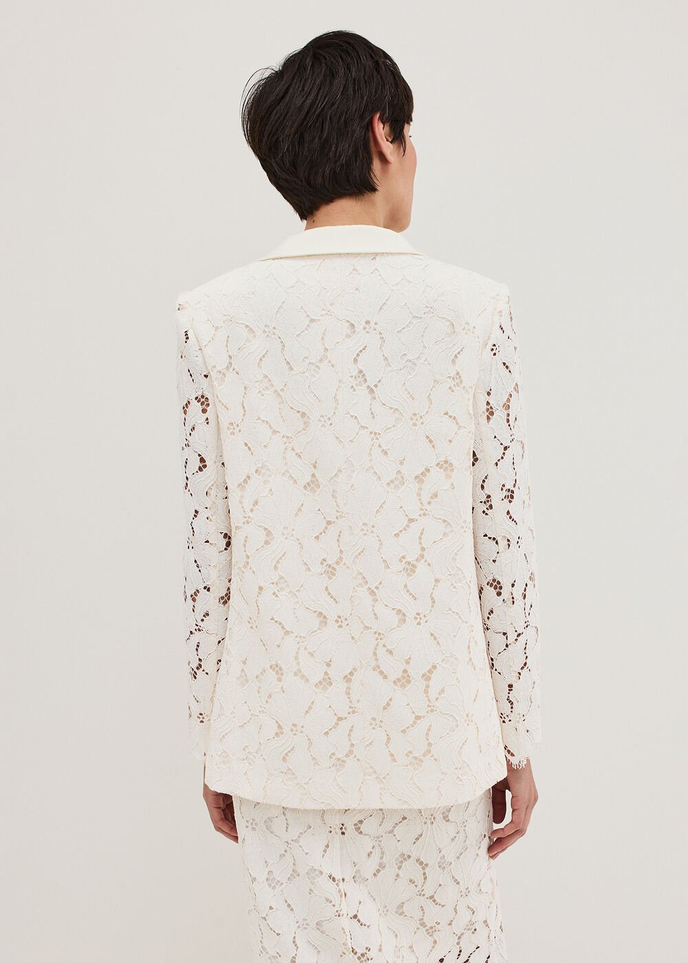 Gracie Lace Blazer Ivory