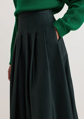 Susie Pleated Skirt Dark Green