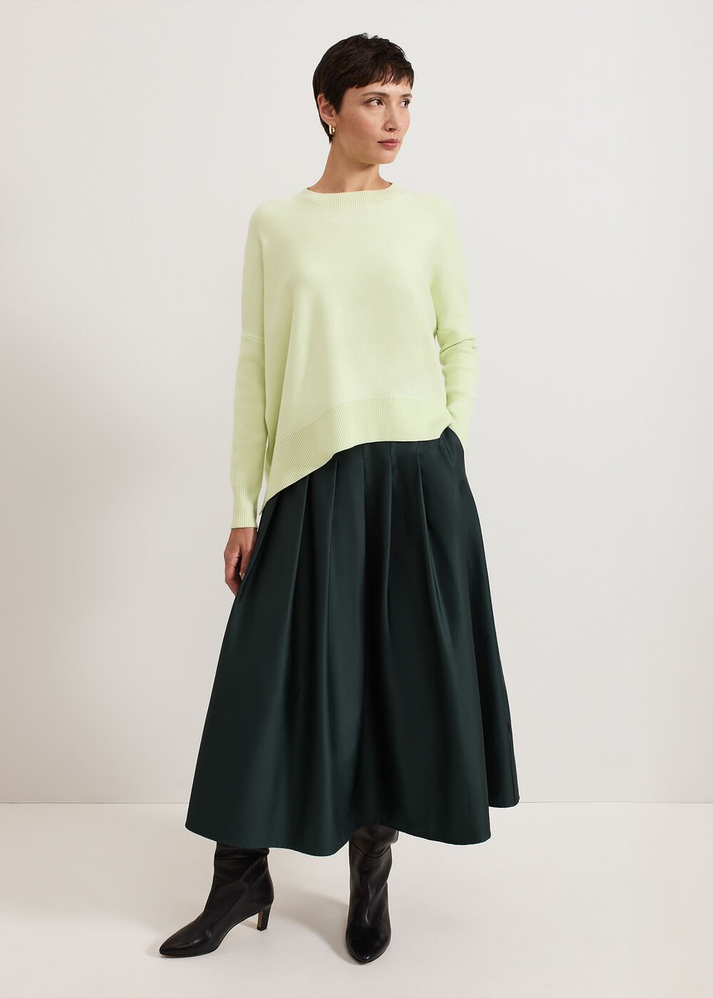 Susie Pleated Skirt Dark Green