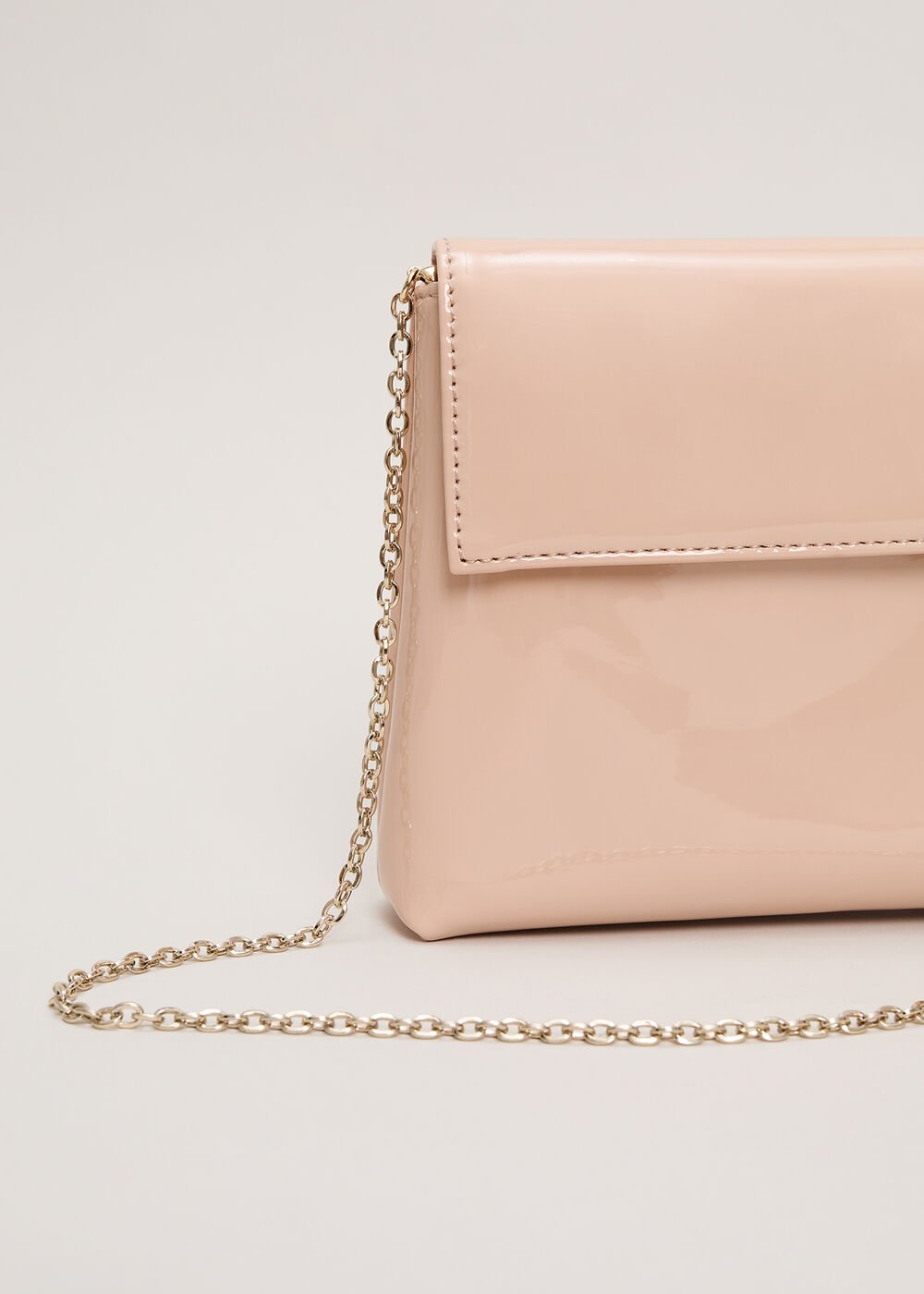 Pink Patent Clutch Pale Pink