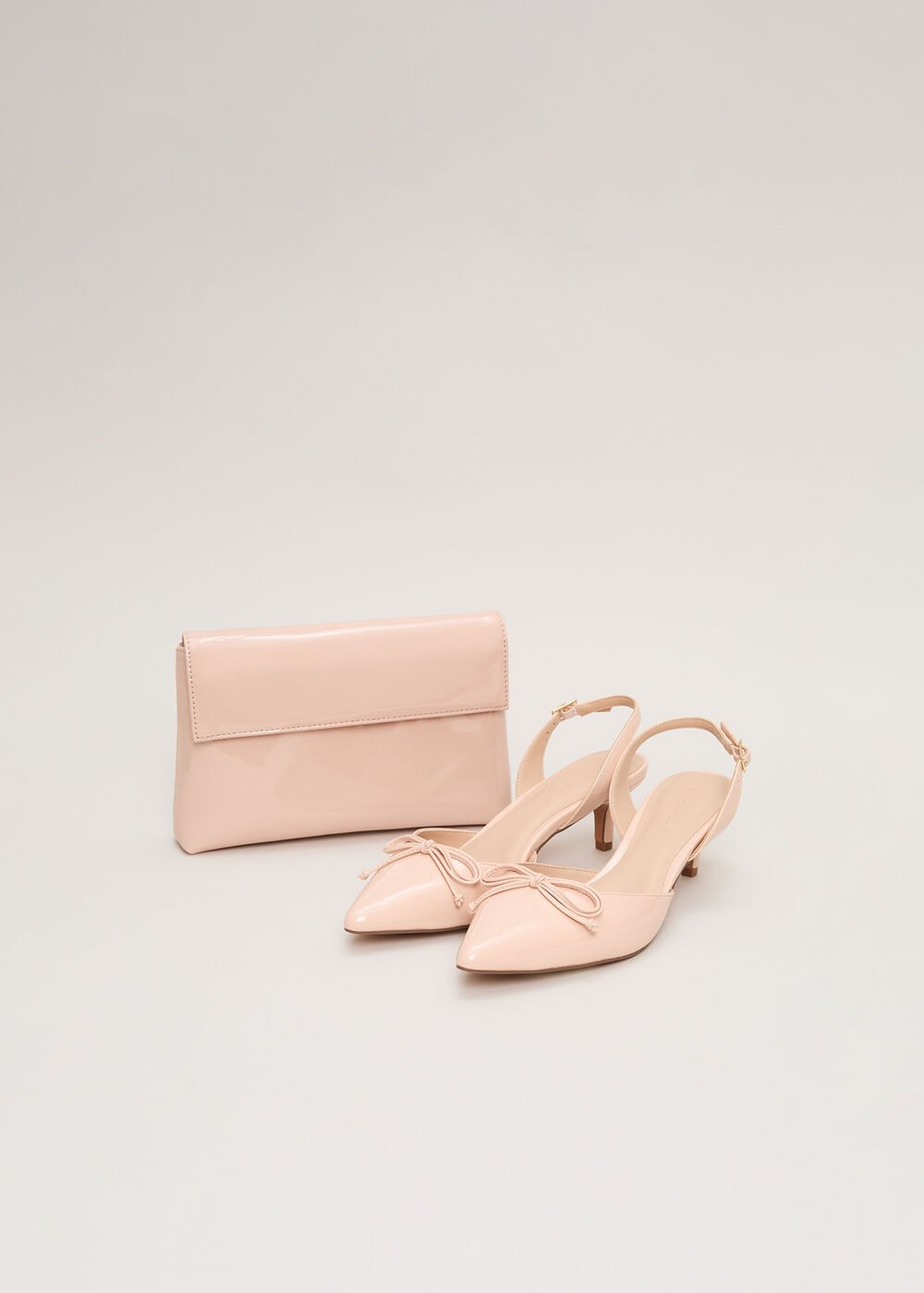 Pink Patent Clutch Pale Pink