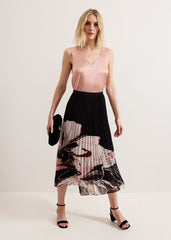 Elmina Floral Skirt Black