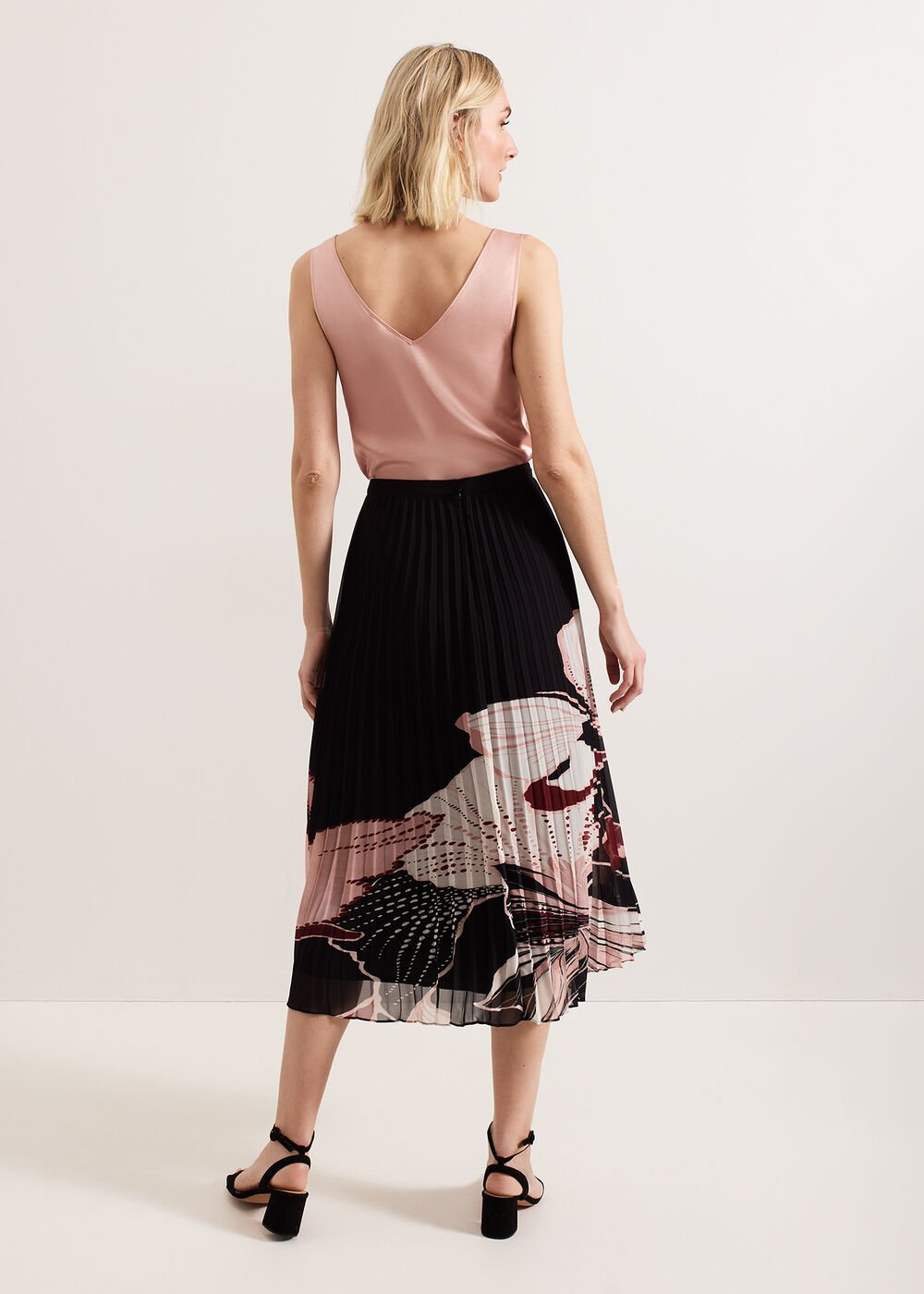 Elmina Floral Skirt Black