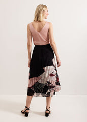 Elmina Floral Skirt Black