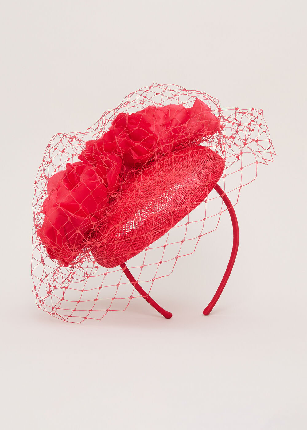 Red Flower Pillbox Red