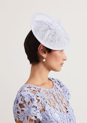 Blue Oval Fascinator Pale Blue