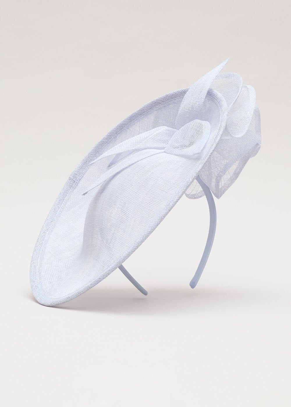 Blue Oval Fascinator Pale Blue