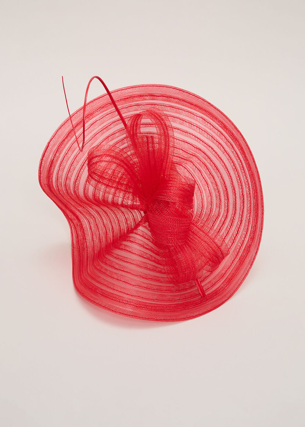 Red Twist Fascinator Red