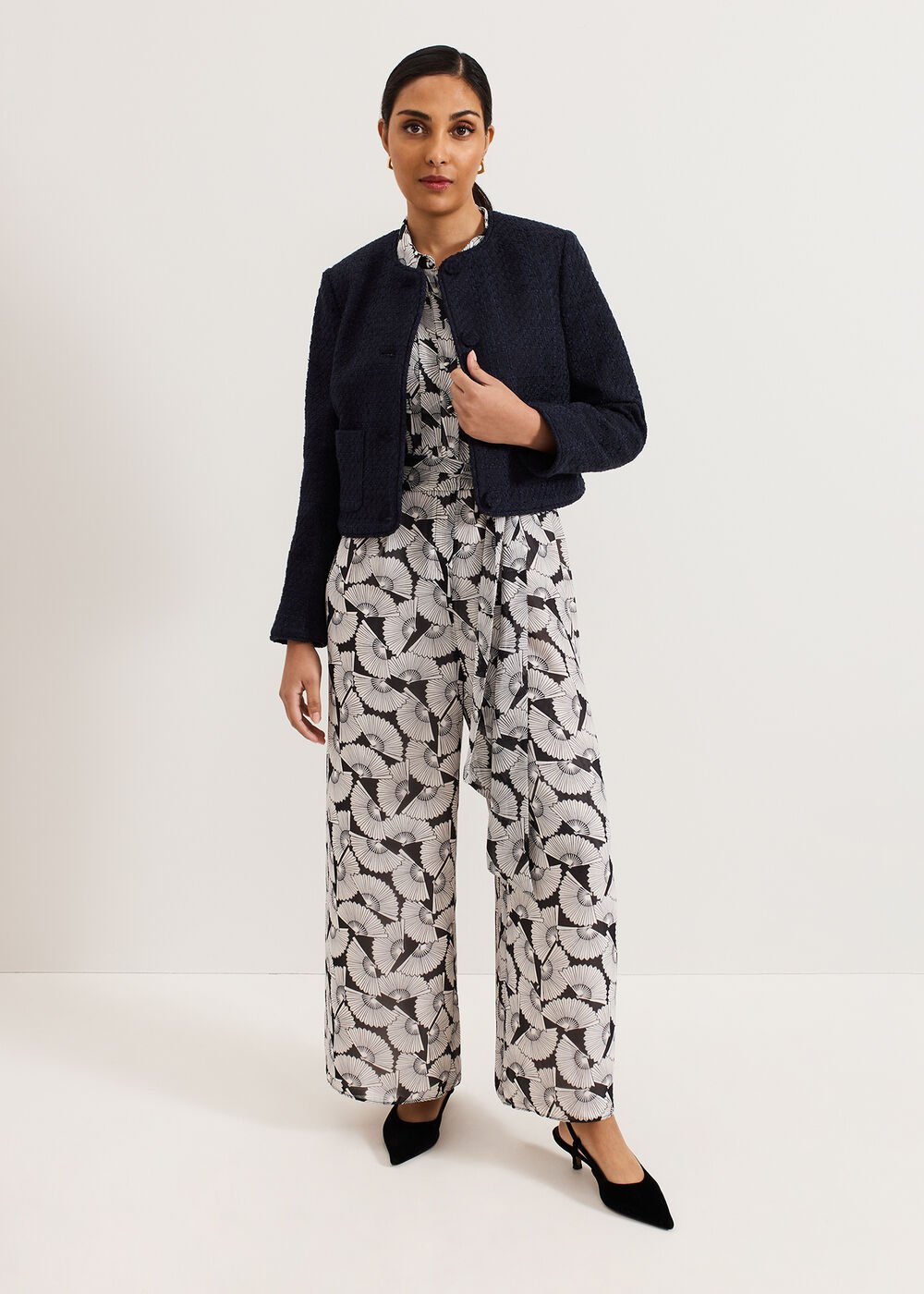 Petite Janine Jumpsuit Navy/Ivory